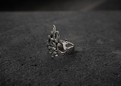 Peacock Silver Ring
