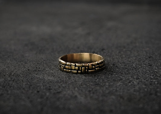 Mozaic Small Brass Ring