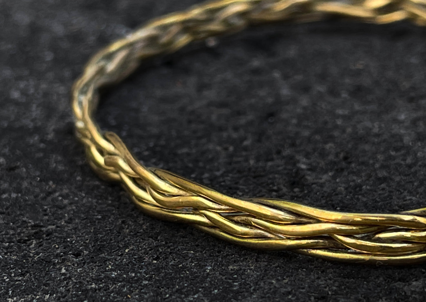 Weaved Brass Bangle