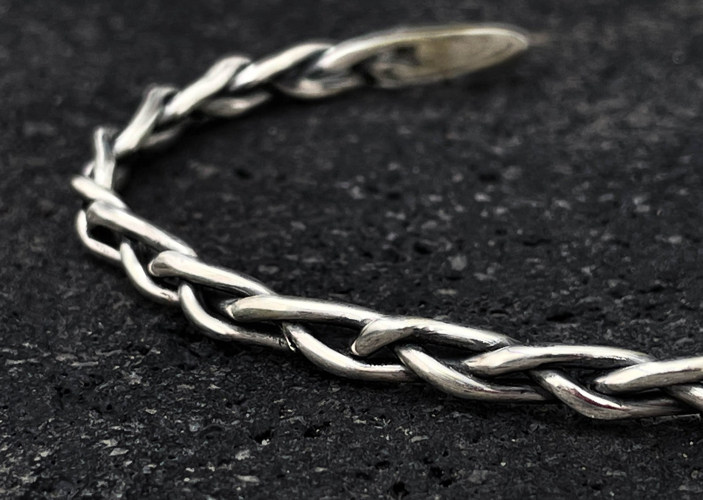 Braided Silver Bangle