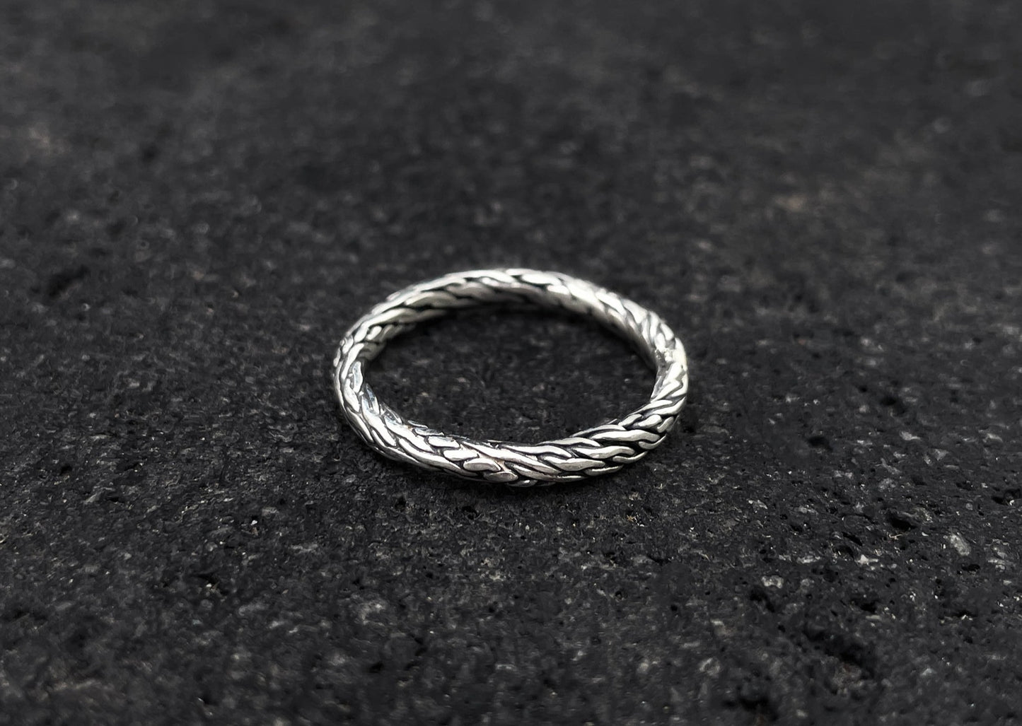 Fine Rope Silver Ring