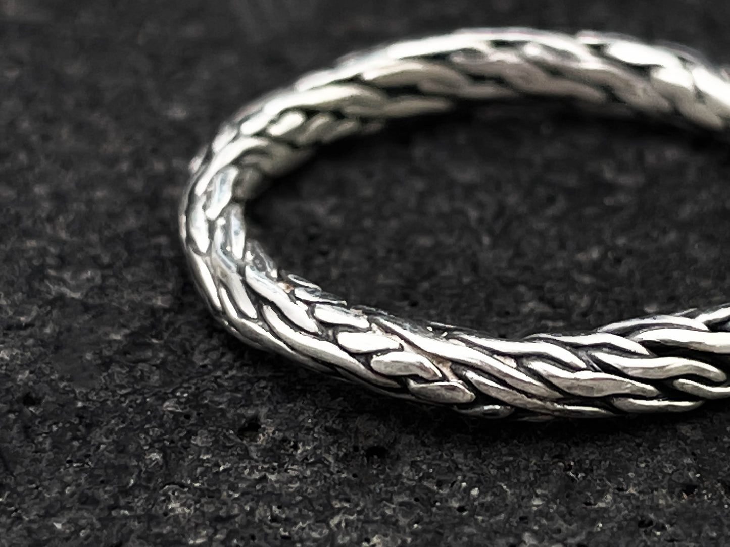 Fine Rope Silver Ring
