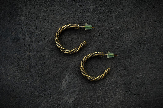 Viking Brass Hoops