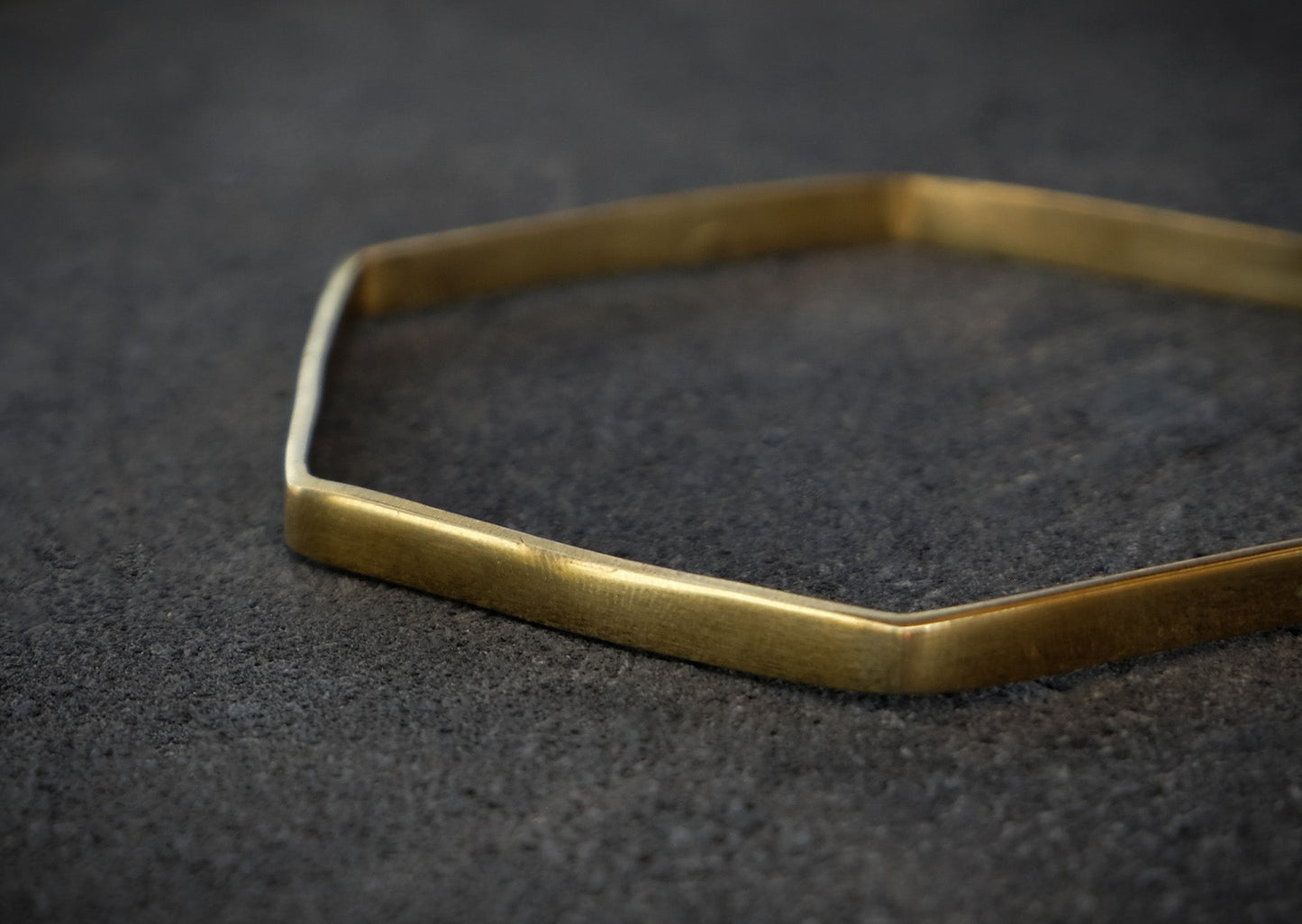 Hexagon Brass Bangle