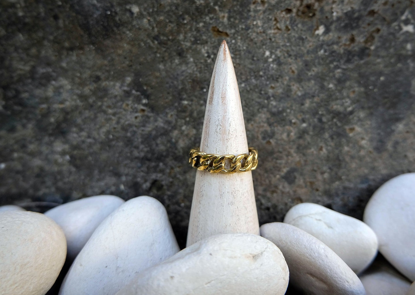 Chain Large Brass Ring