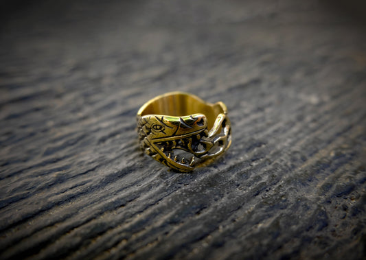 Fire Dragon Brass Ring