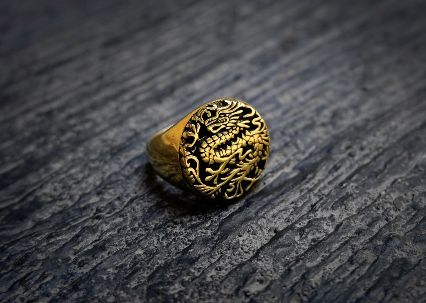 Dragon Brass Ring