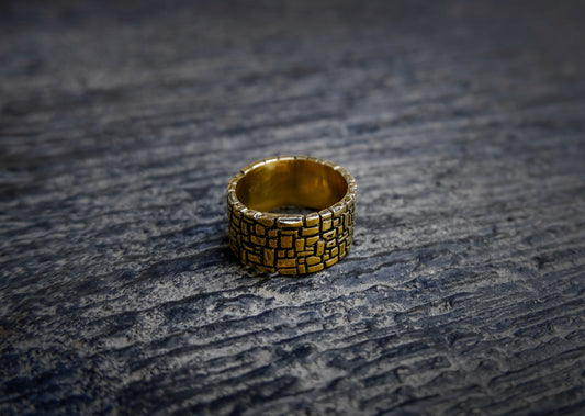 Mosaic Large Brass Ring