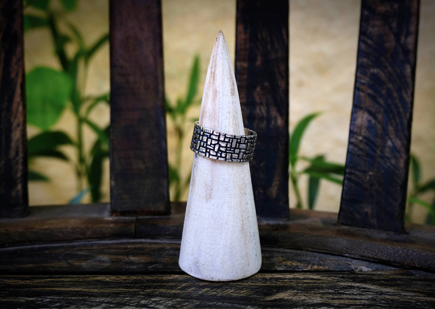 Mozaic Large Silver Ring