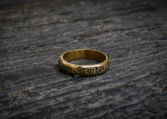 Carpe Diem Small Brass Ring