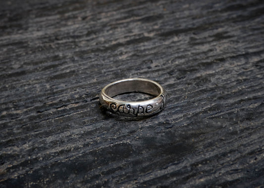 Carpe Diem Small Silver Ring