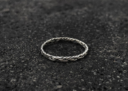 Thin Viking Silver Ring